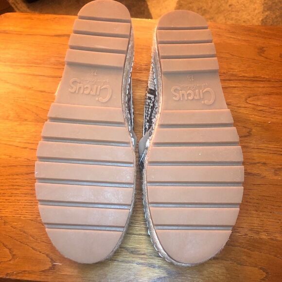 Circus by Sam Edelman Faux Snake Skin Platform Espadrille Slip On Shoes Sz 7.5 - Picture 6 of 7